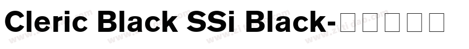 Cleric Black SSi Black字体转换